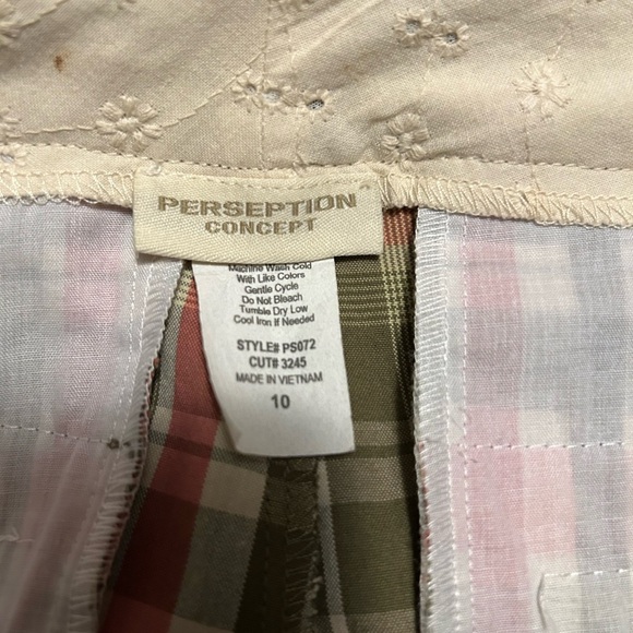 PerSeption Concept Pastel Plaid Shorts - Picture 3 of 3